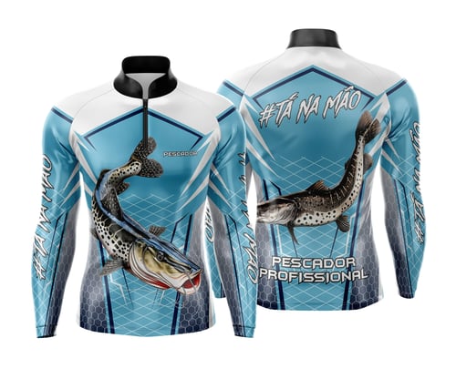 Arte Estampa Camisa de Pesca Esportiva Personalizada