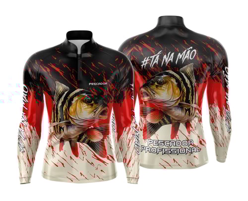 Arte Estampa Camisa de Pesca Esportiva Personalizada