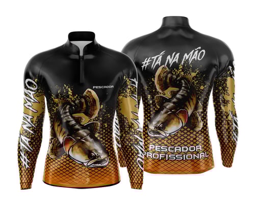 Arte Estampa Camisa de Pesca Esportiva Personalizada