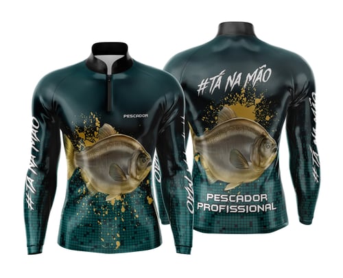 Arte Estampa Camisa de Pesca Esportiva Personalizada
