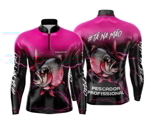 Arte Estampa Camisa de Pesca Esportiva Personalizada