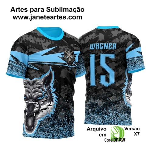 Arte Vetor Camisa InterClasse Lobo Guerreiro