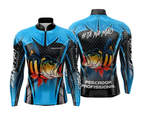 Arte Estampa Camisa de Pesca Esportiva Personalizada