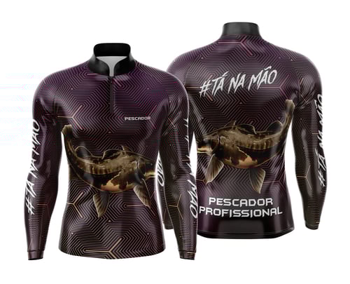 Arte Estampa Camisa de Pesca Esportiva Personalizada