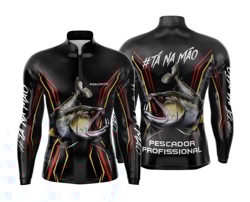 Arte Estampa Camisa de Pesca Esportiva Personalizada