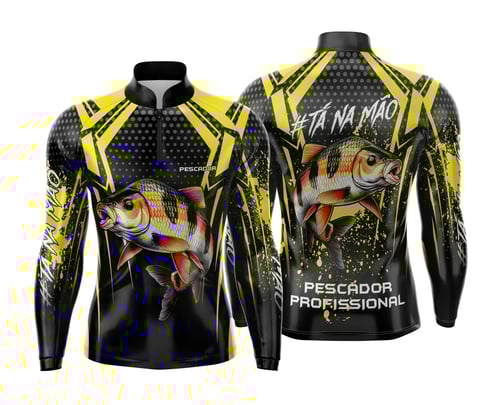Arte Estampa Camisa de Pesca Esportiva Personalizada