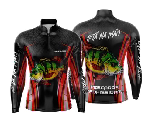 Arte Estampa Camisa de Pesca Esportiva Personalizada