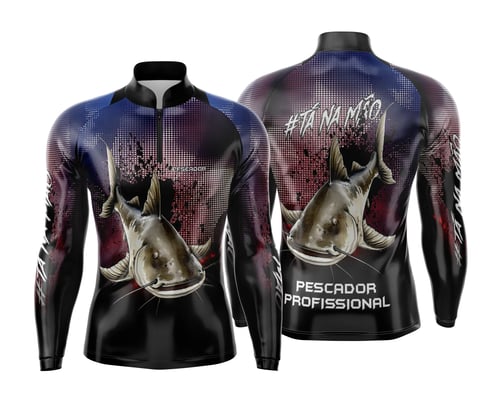 Arte Estampa Camisa de Pesca Esportiva Personalizada