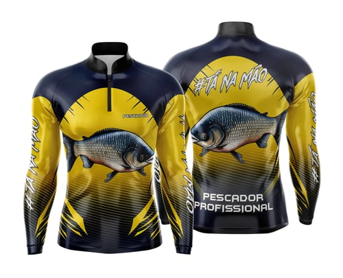 Arte Estampa Camisa de Pesca Esportiva Personalizada