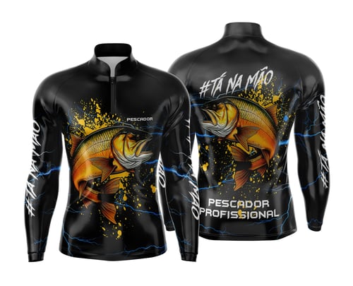 Arte Estampa Camisa de Pesca Esportiva Personalizada