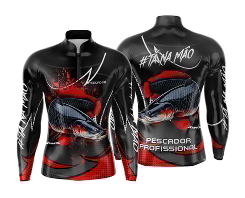 Arte Estampa Camisa de Pesca Esportiva Personalizada