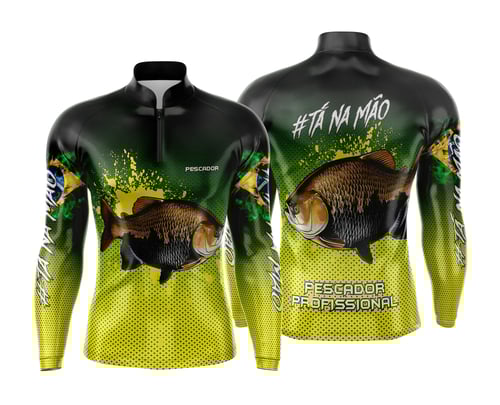 Arte Estampa Camisa de Pesca Esportiva Personalizada
