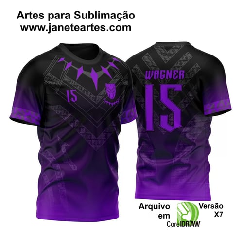 Arte Vetor Camisa InterClasse Pantera Negra Guardiã