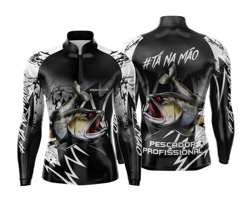 Arte Estampa Camisa de Pesca Esportiva Personalizada