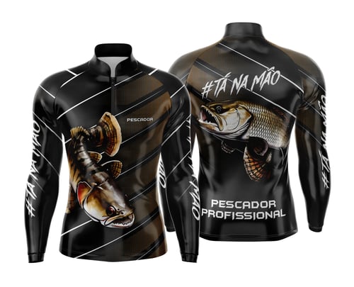 Arte Estampa Camisa de Pesca Esportiva Personalizada