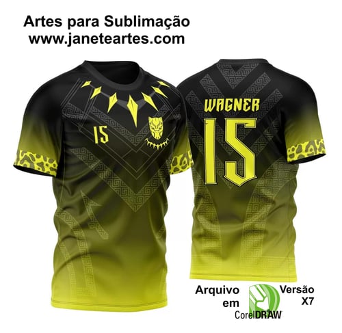 Arte Vetor Camisa InterClasse Pantera Negra Tribal