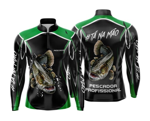 Arte Estampa Camisa de Pesca Esportiva Personalizada