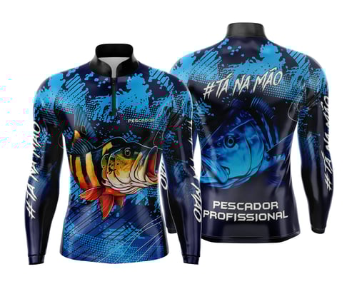 Arte Estampa Camisa de Pesca Esportiva Personalizada
