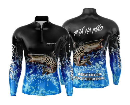 Arte Estampa Camisa de Pesca Esportiva Personalizada