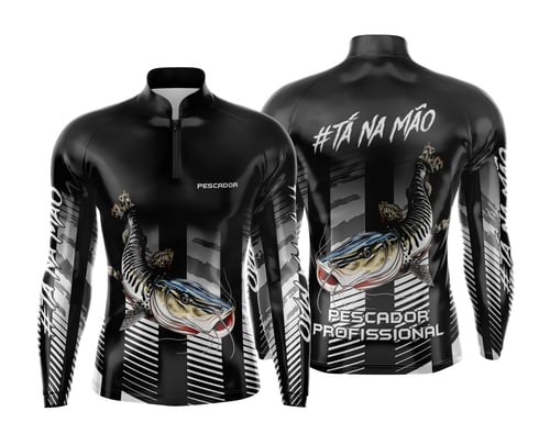 Arte Estampa Camisa de Pesca Esportiva Personalizada