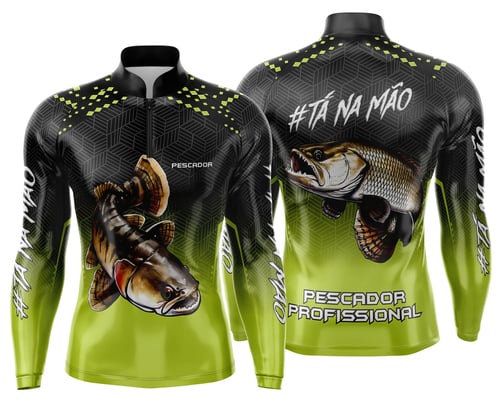 Arte Estampa Camisa de Pesca Esportiva Personalizada