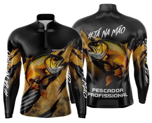 Arte Estampa Camisa de Pesca Esportiva Personalizada