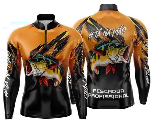 Arte Estampa Camisa de Pesca Esportiva Personalizada