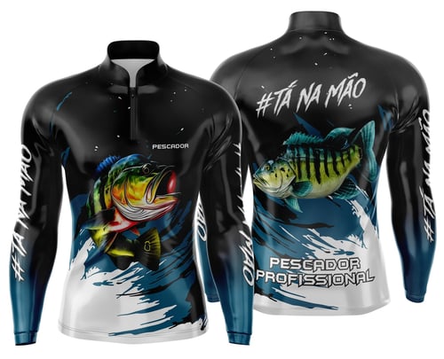 Arte Estampa Camisa de Pesca Esportiva Personalizada
