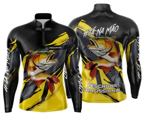 Arte Estampa Camisa de Pesca Esportiva Personalizada