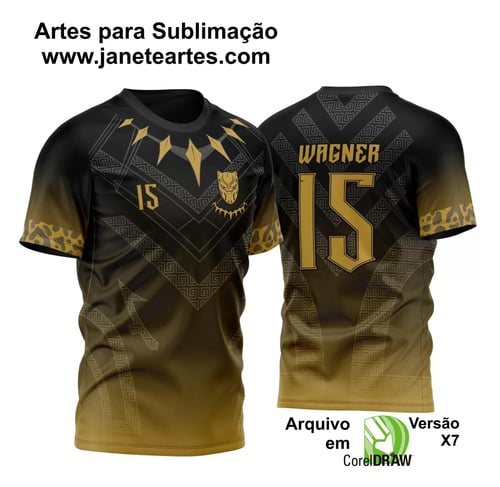 Arte Vetor Camisa InterClasse Elegância da Pantera Negra