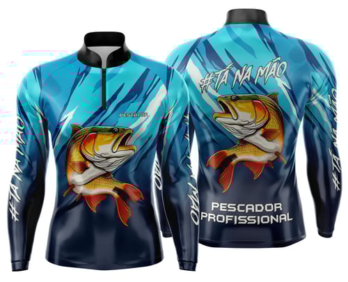Arte Estampa Camisa de Pesca Esportiva Personalizada