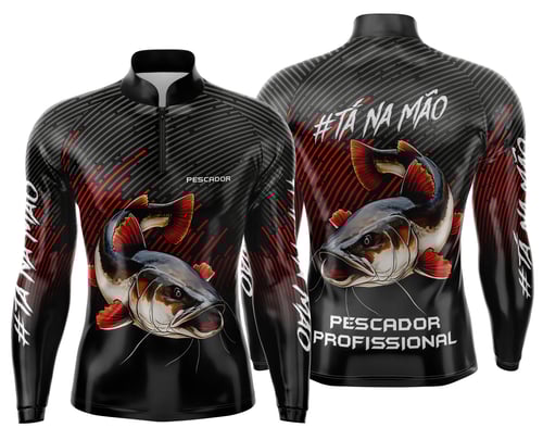 Arte Estampa Camisa de Pesca Esportiva Personalizada