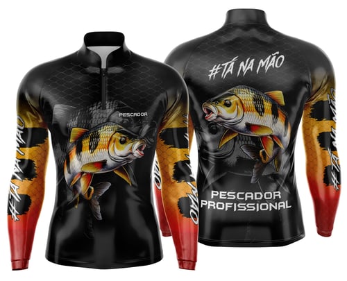 Arte Estampa Camisa de Pesca Esportiva Personalizada