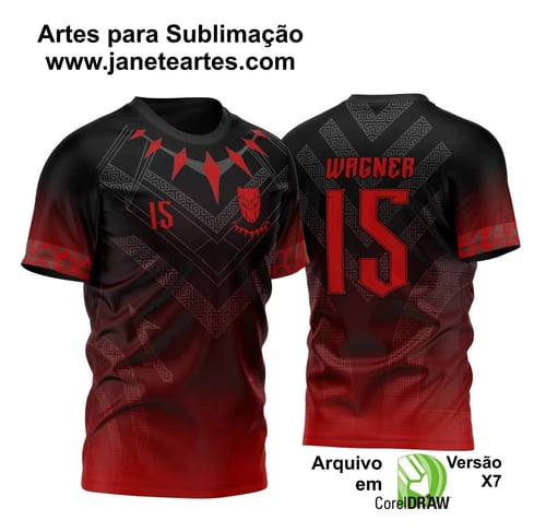 Arte Vetor Camisa InterClasse Pantera Negra e Lua Cheia