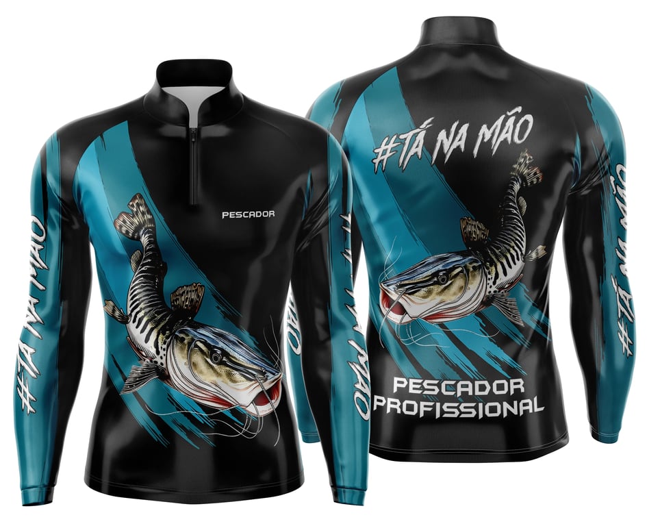 Arte Estampa Camisa de Pesca Esportiva Personalizada
