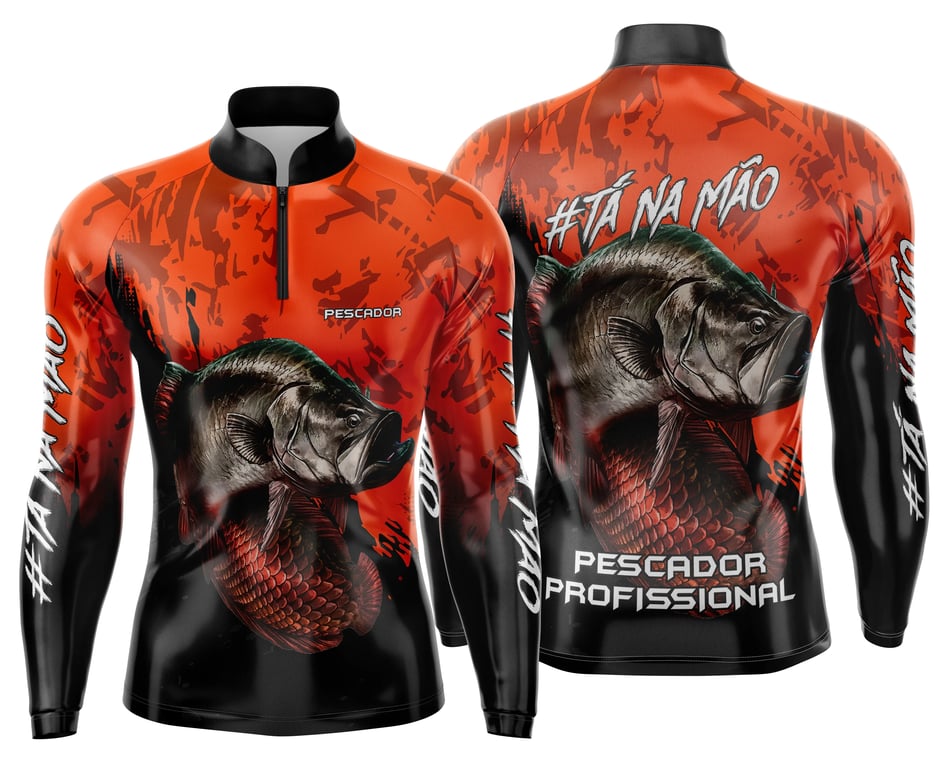 Arte Estampa Camisa de Pesca Esportiva Personalizada