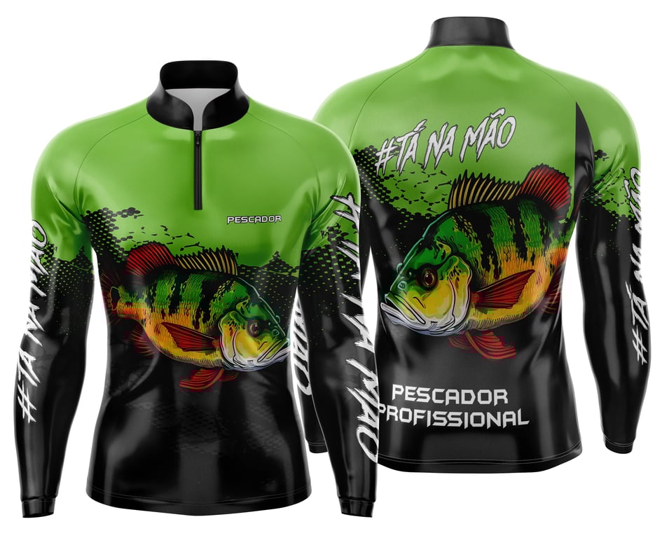 Arte Estampa Camisa de Pesca Esportiva Personalizada
