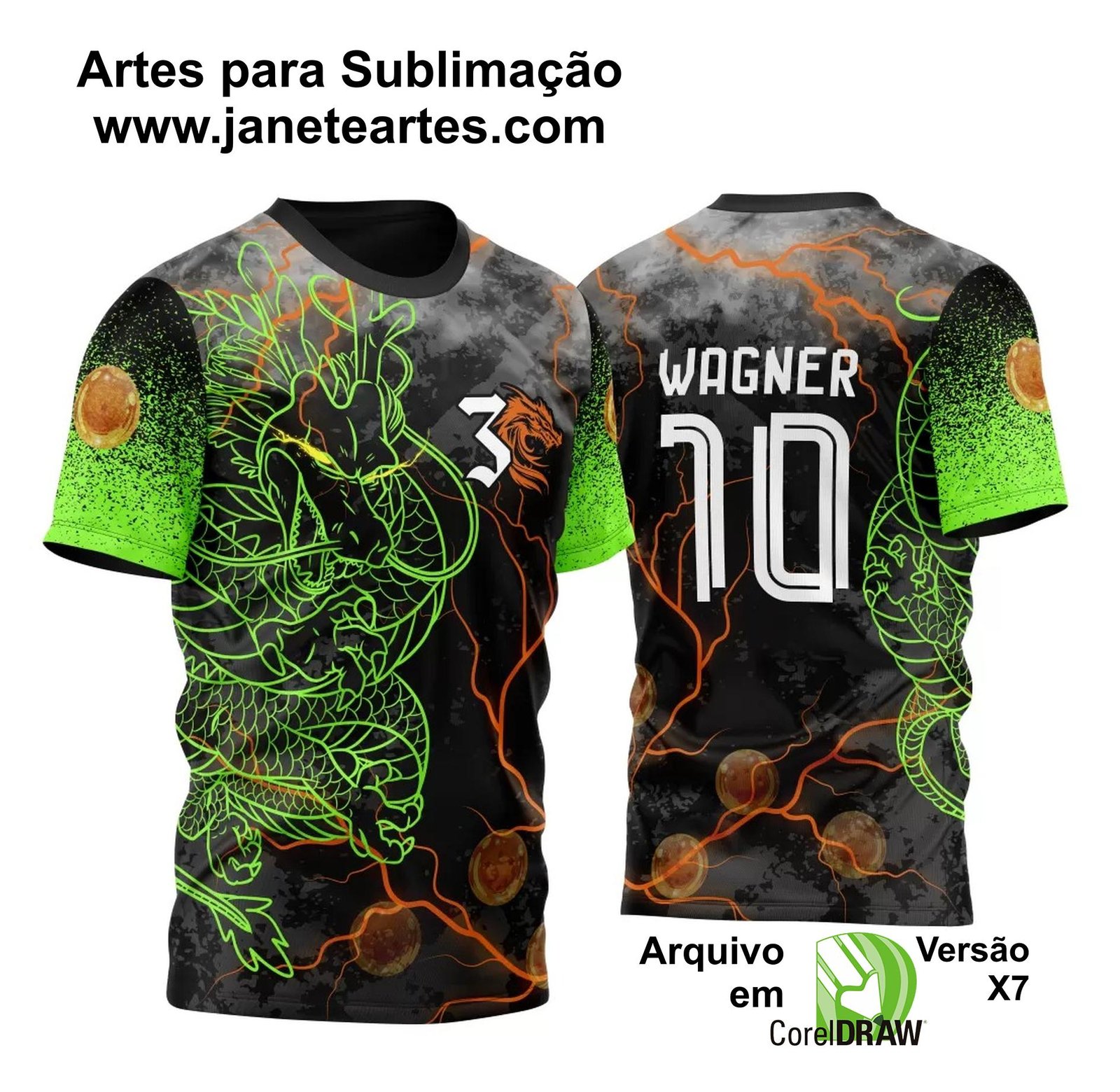 Arte Vetor Camisa InterClasse Dragão Shenlong 2023