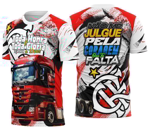 Arte Camisa Caminhoneiro Personalizada Flamengo
