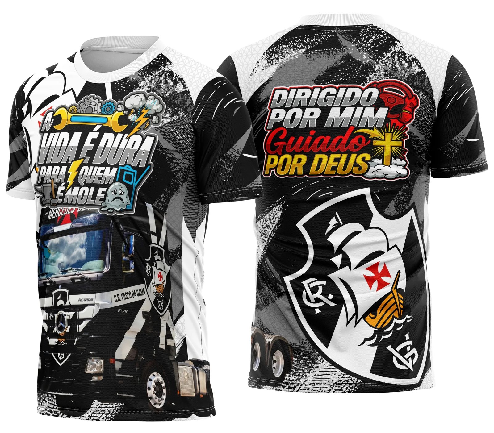 Arte Camisa Caminhoneiro Personalizada Vasco