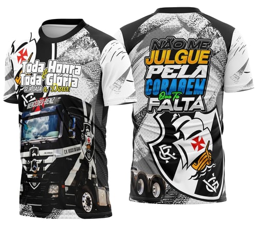 Arte Camisa Caminhoneiro Personalizada Vasco