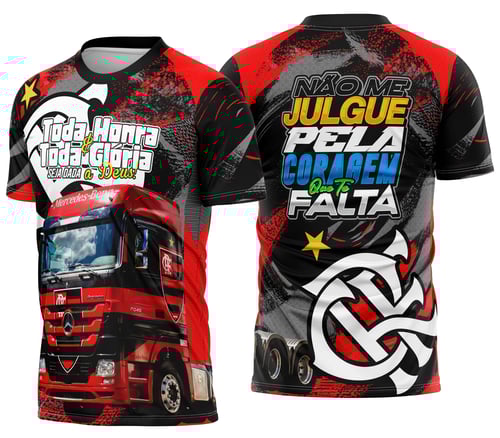 Arte Camisa Caminhoneiro Personalizada Flamengo