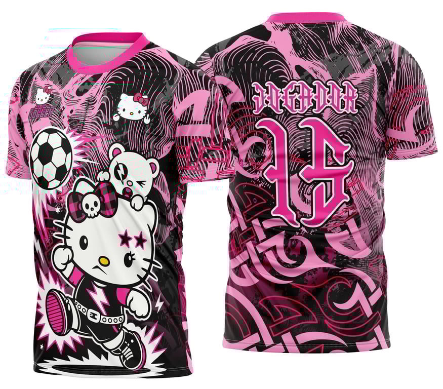 Arte Camisa de Interclasse Hello Kitty Punk