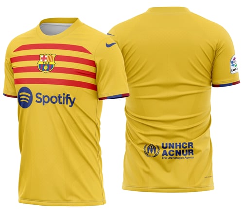 Arte Camisa Barcelona Futebol 2022