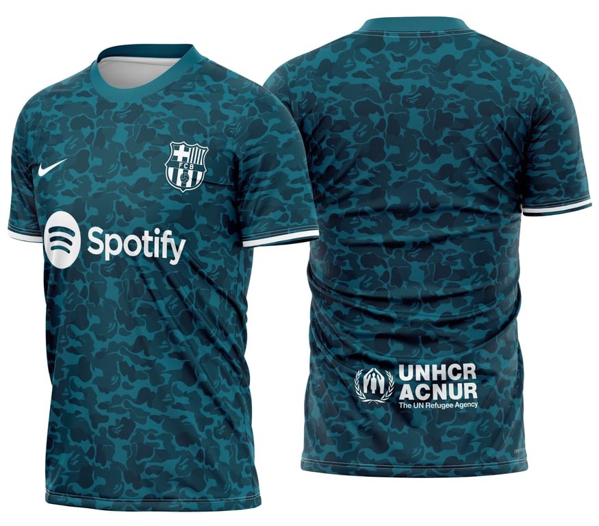 Arte Camisa Barcelona Futebol Conceito 2024