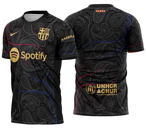 Arte Camisa Barcelona Futebol Conceito 2024