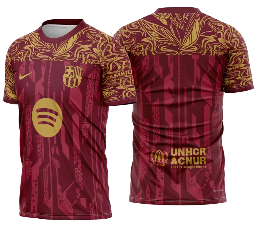 Arte Camisa Barcelona Futebol Conceito 2025