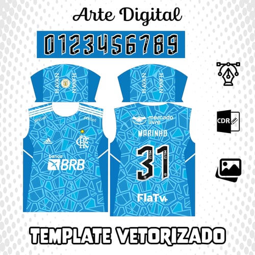 Arte Camisa Flamengo Titular - Goleiro 2022 2023 azul - Camisas Personalizadas, Uniformes De Time, Camisas De Futebol, Camisas De Time, Sublimação Em Camisas, Personalização De Uniformes, Estampas Em Camisas, Camisas Para Eventos, Camisas Para Empresas, Camisas Promocionais, Uniformes Esportivos, Camisas De Torcedor, Sublimação Em Tecido