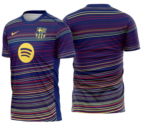 Arte Camisa Barcelona Pré-jogo 2025 - 2026
