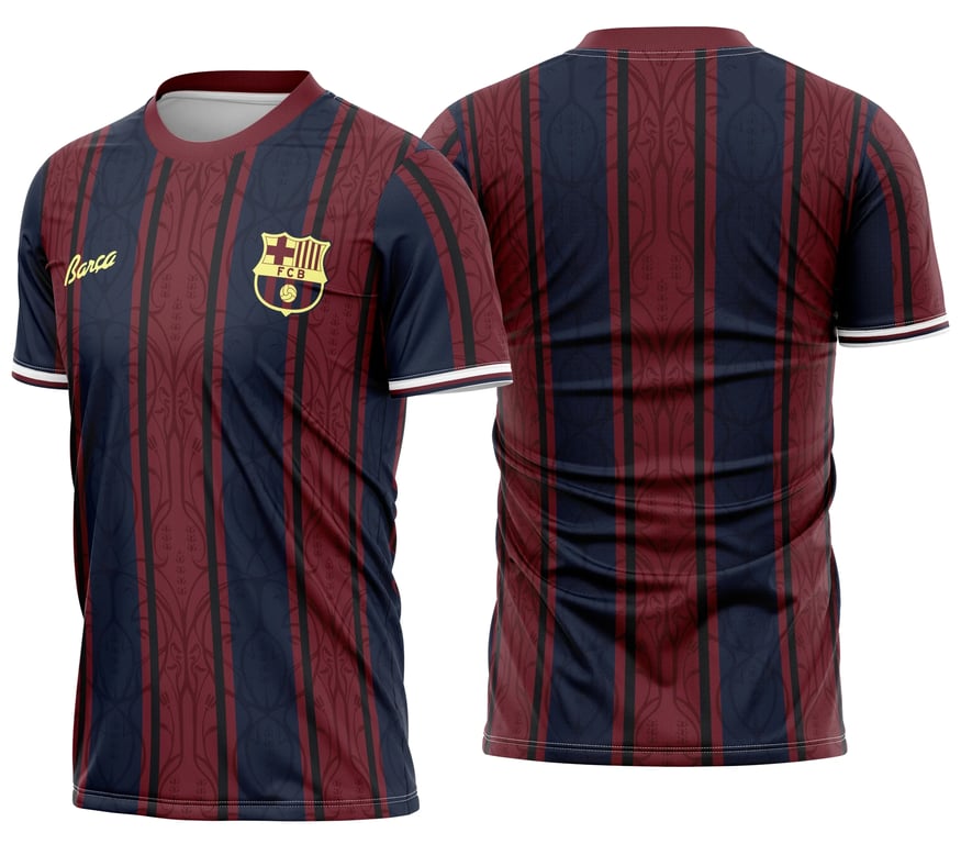 Arte Camisa Barcelona Retro 2025